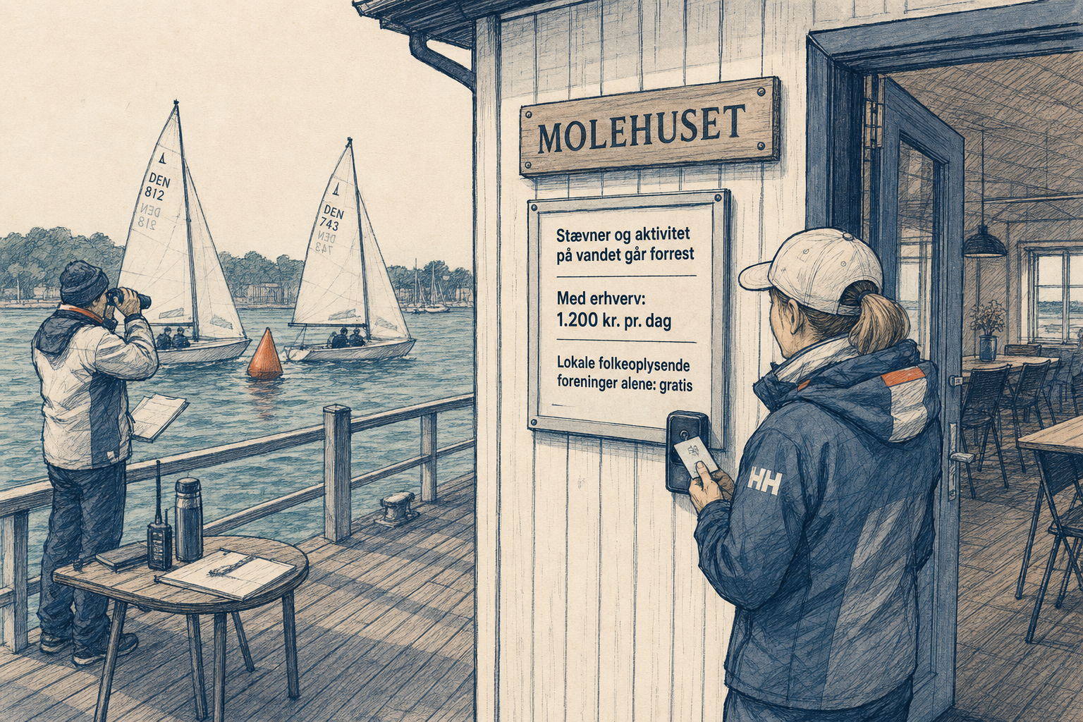 Illustration til: Nye regler for Molehuset: Aktivitet på vandet går forrest