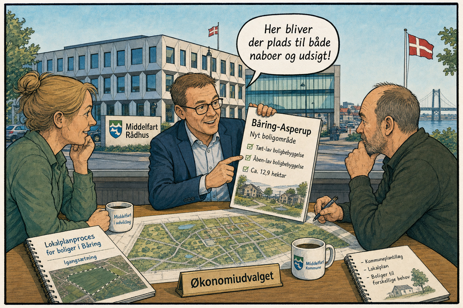 Illustration til: Planlægning af nyt boligområde i Båring-Asperup går i gang