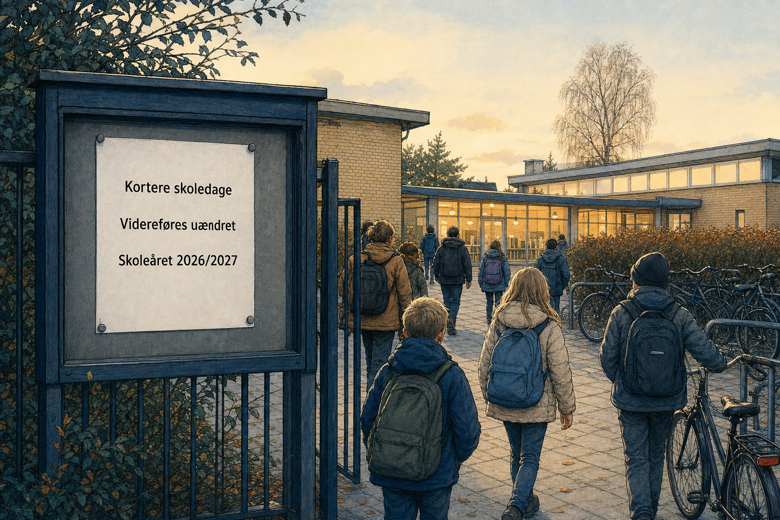 Illustration til: Regler for kortere skoledage fortsætter uden ændringer