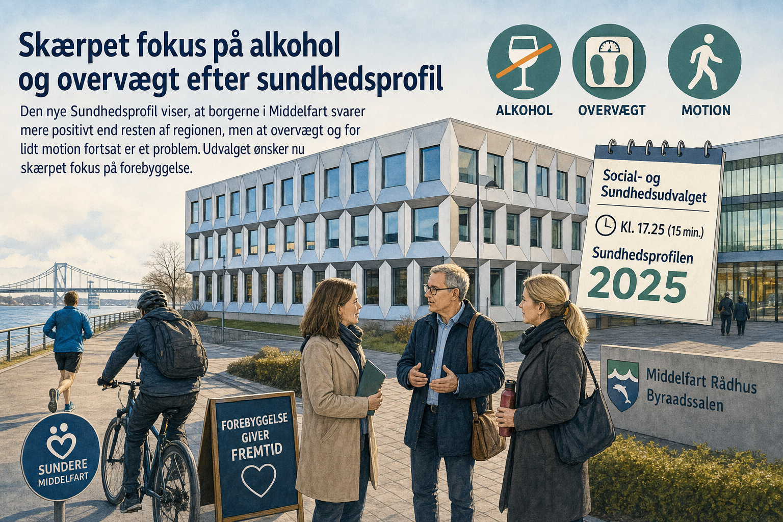 Illustration til: Skærpet fokus på alkohol og overvægt efter sundhedsprofil